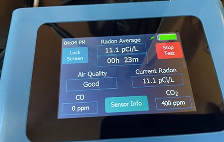 voc testing screen